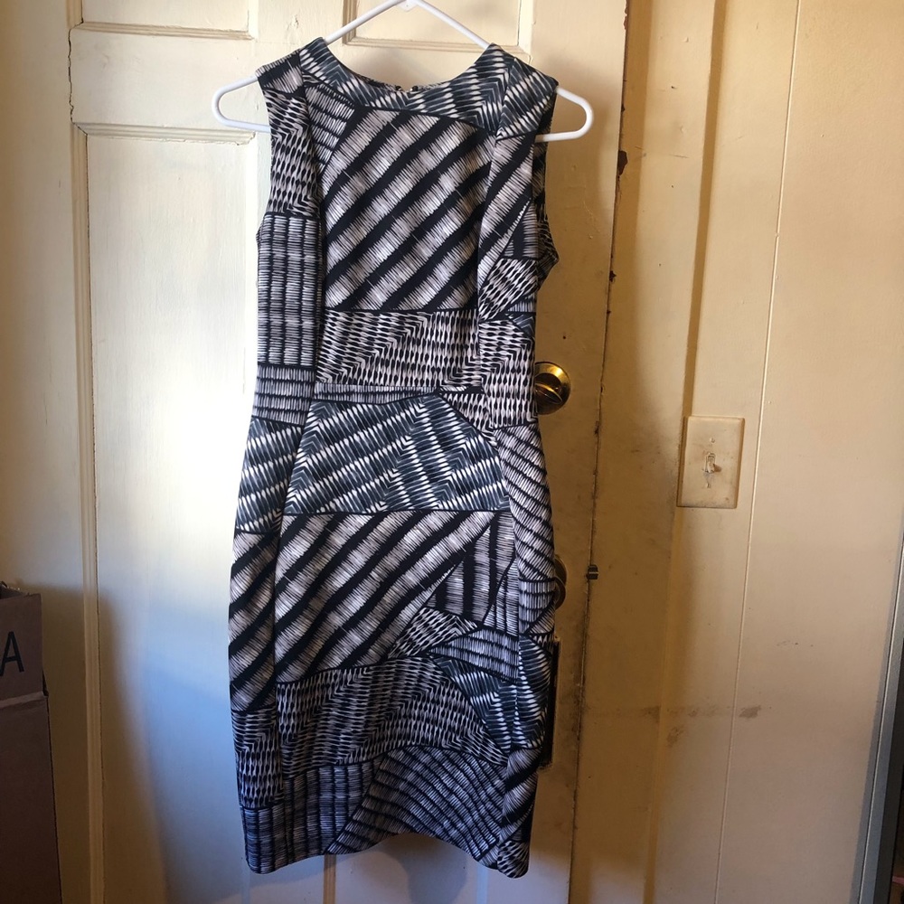 Calvin Klein black/white sheath dress, 2